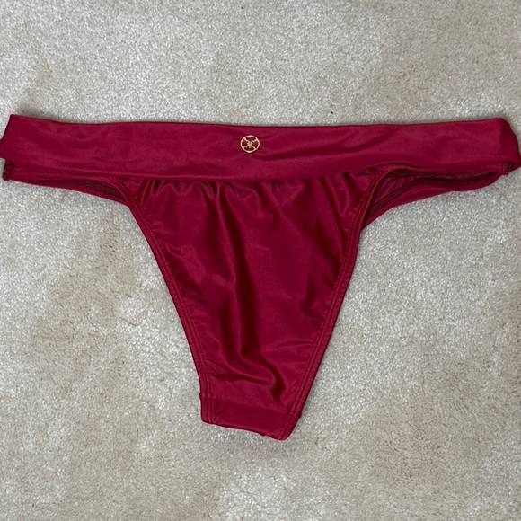 VIX Paula Hermanny Bia Red Bikini Bottoms Womens Brazilian Size L - Picture 2 of 9